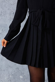 Pleated Shirt Dress
