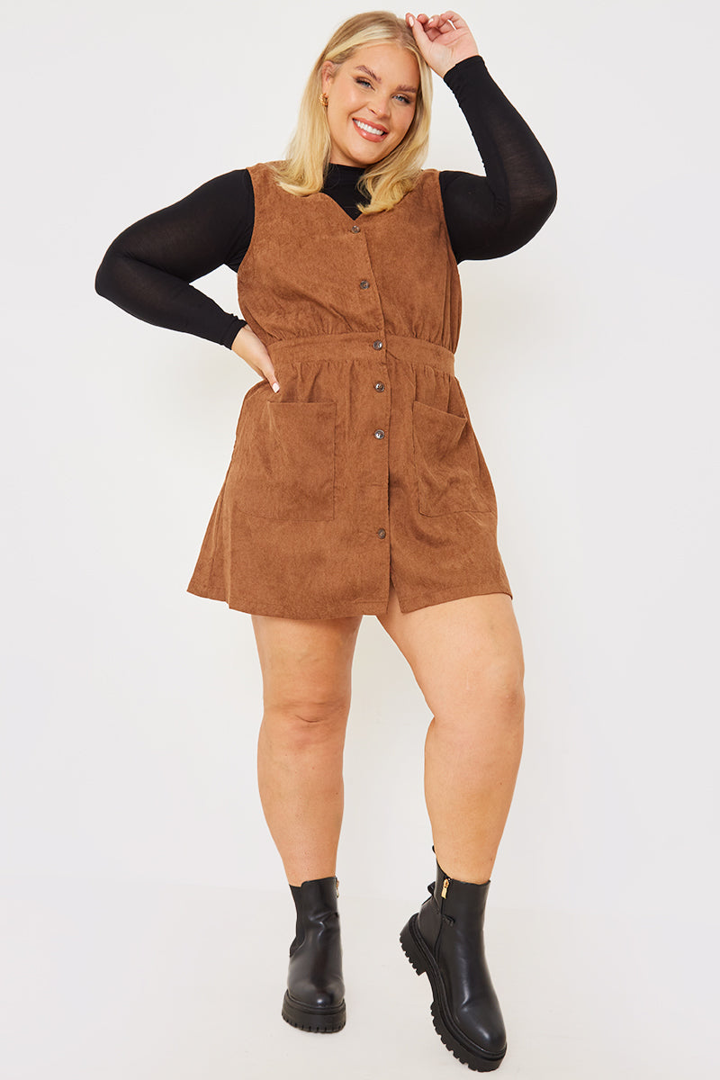 Corduroy Pinafore Dress