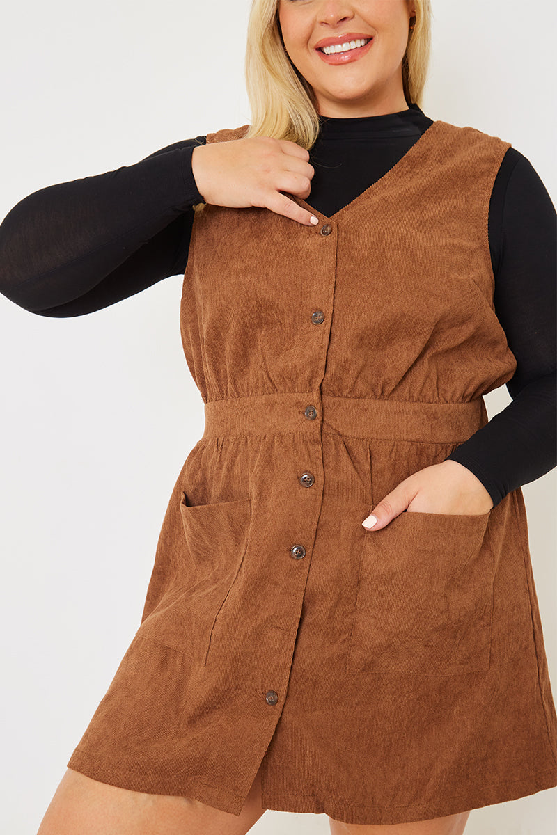 Corduroy Pinafore Dress