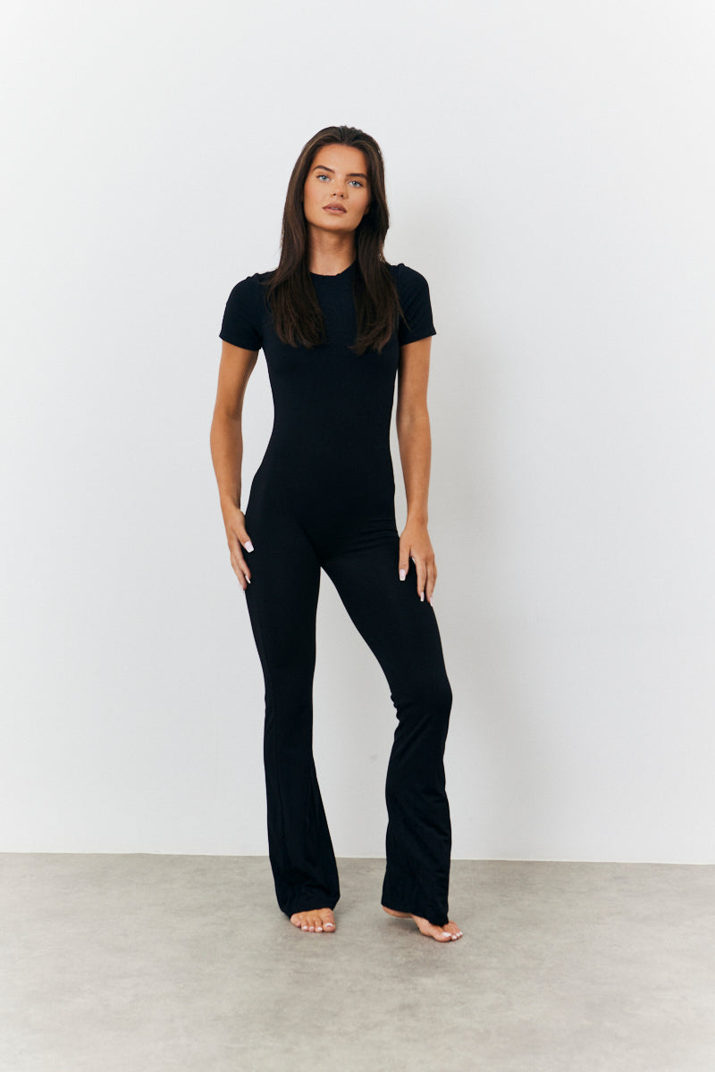 Short Sleeve Loose Wide Leg Pant Jumpsuits