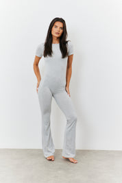 Sculpting Short Sleeve Wide Leg Jumpsuit