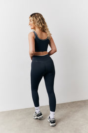 Indigo Blue Contrast Piping Co-Ord Sports Bra