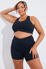 Soft Touch Cross Over Band Detail Medium Sports Bra