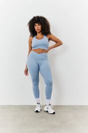 Soft Touch Cross over Band Detail Medium Support Sports Bra