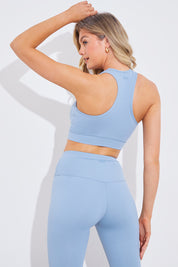 Soft Touch Cross over Band Detail Medium Sports Bra