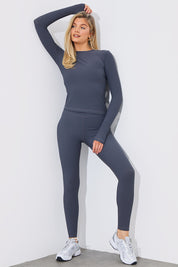 Rib Long Sleeve Top