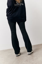 Black Flare Leg High Waisted Co-Ord Yoga Trousers