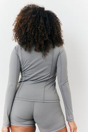 Soft Touch Seam Detail Zip Through Jacket