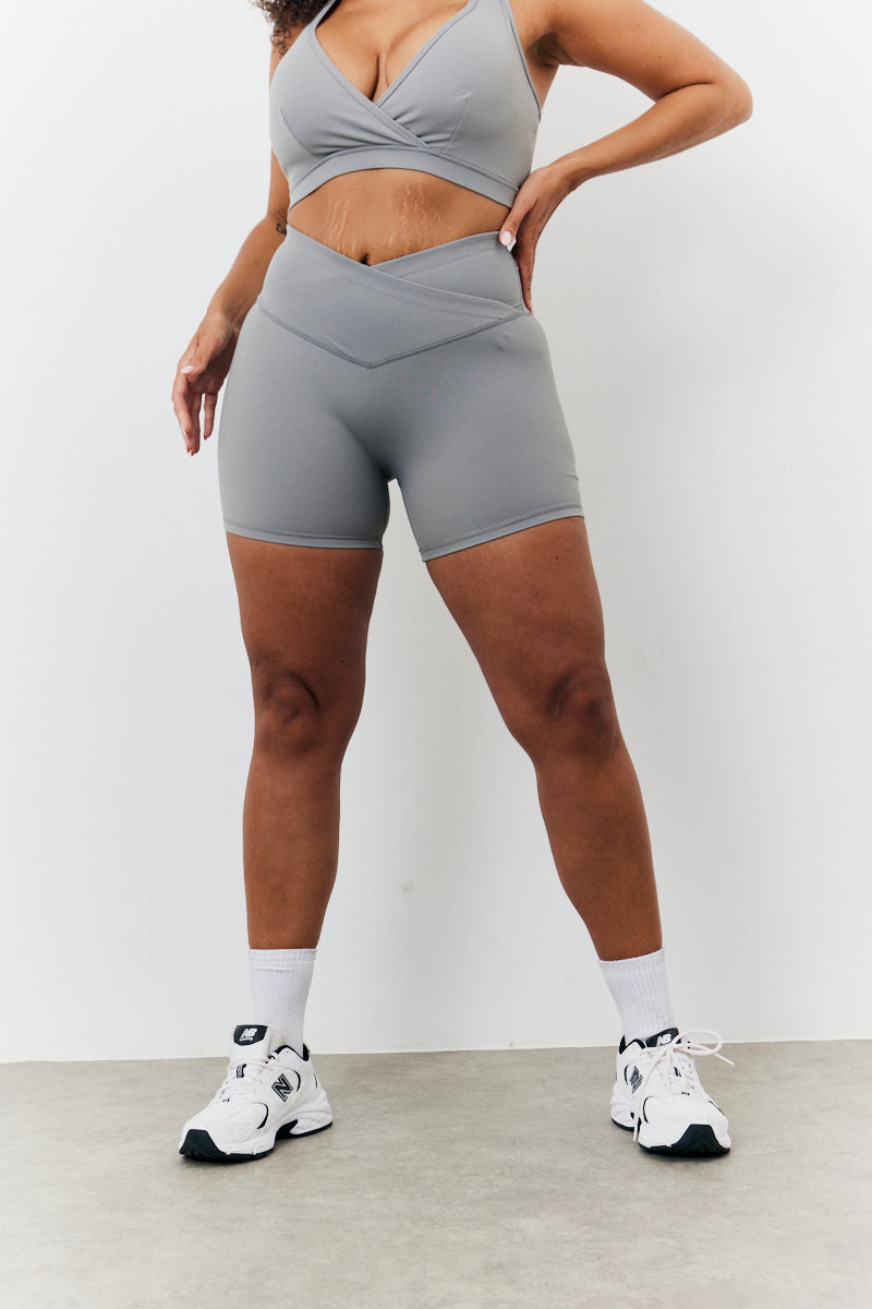 Soft Touch Cross Over Waist Cycling Shorts