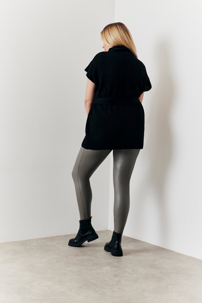 Perfect Sculpting High Waisted Leather Look Leggings