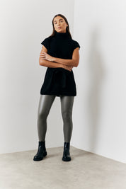 Perfect Sculpting High Waisted Leather Look Leggings