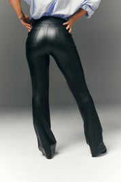 Perfect Sculpting High Waisted Leather Look Flare