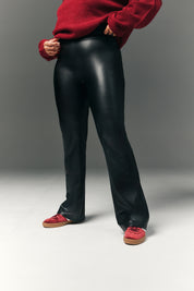 Perfect Sculpting High Waisted Leather Look Flare