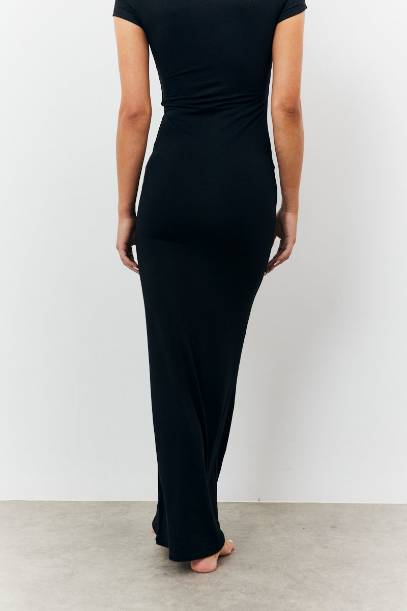 Sculpting Cap Sleeve Maxi Dress