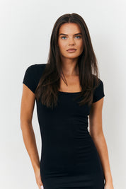 Sculpting Cap Sleeve Maxi Dress