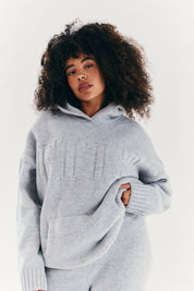 Fits Embroidered Knitted Co Ord Hoodie