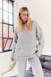 Fits Embroidered Knitted Co Ord Hoodie