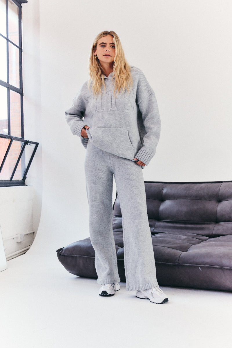 Knitted Wide Leg Co Ord Trouser