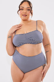 Sculpt And Control Stripe Balconette Bikini Top