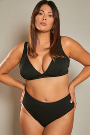 Contour Rib Halter Neck Bikini Top