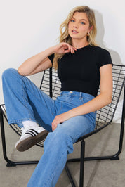 Crew Neck Short Sleeve Shaping Bodysuit