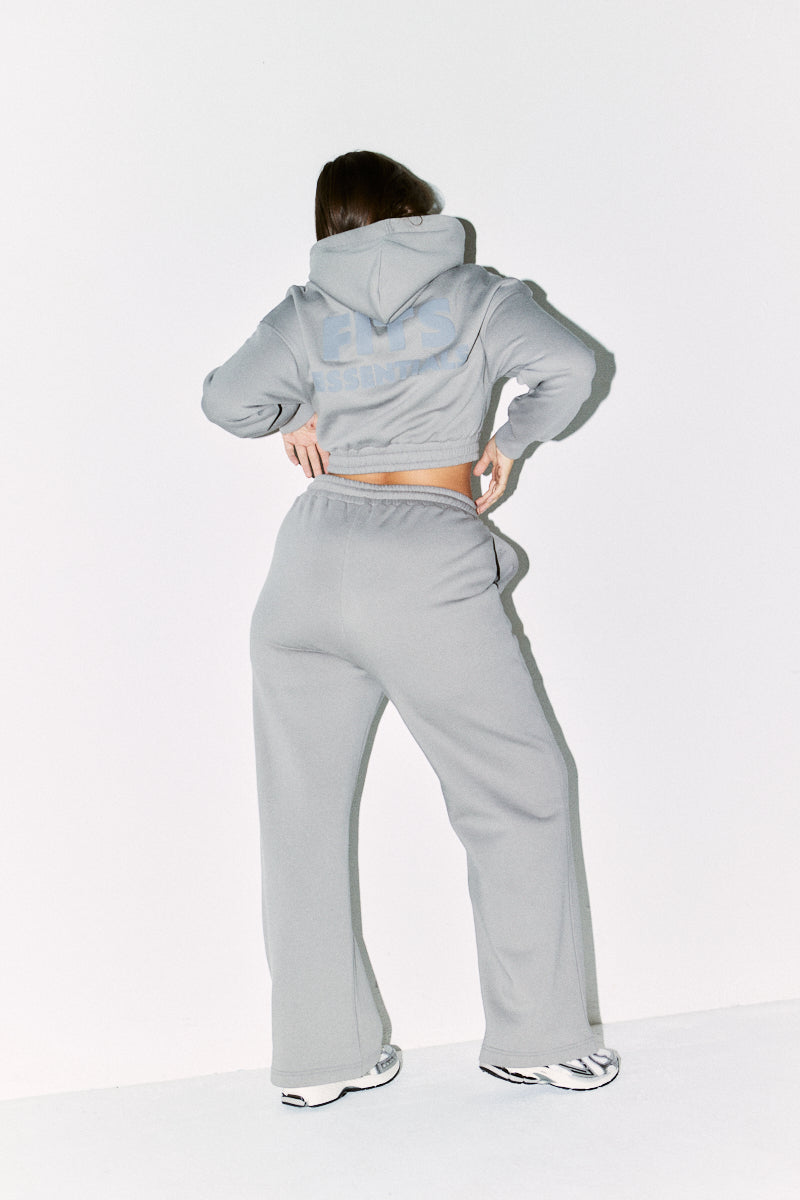 Cropped Drawstring Hooded Sweatshirt