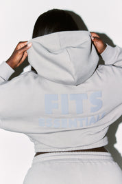 Cropped Drawstring Hooded Sweatshirt
