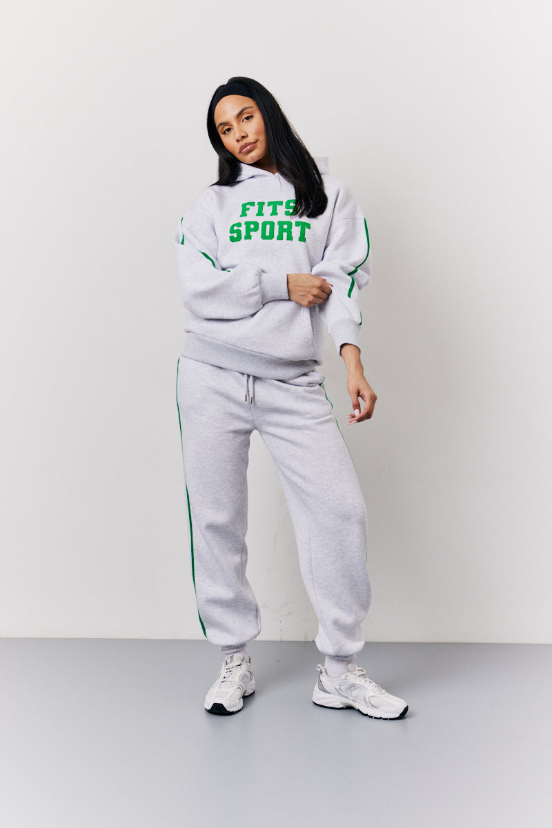 Grey Fits Sport Bubble Print Hoodie