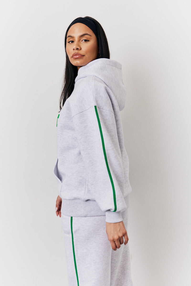 Grey Fits Sport Bubble Print Hoodie