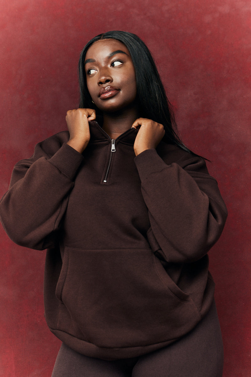 Fits Quarter Zip Printed Sweatshirt