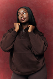 Fits Quarter Zip Printed Sweatshirt