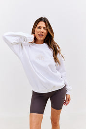Soleil Graphic Crew Neck Jersey Sweatshirt
