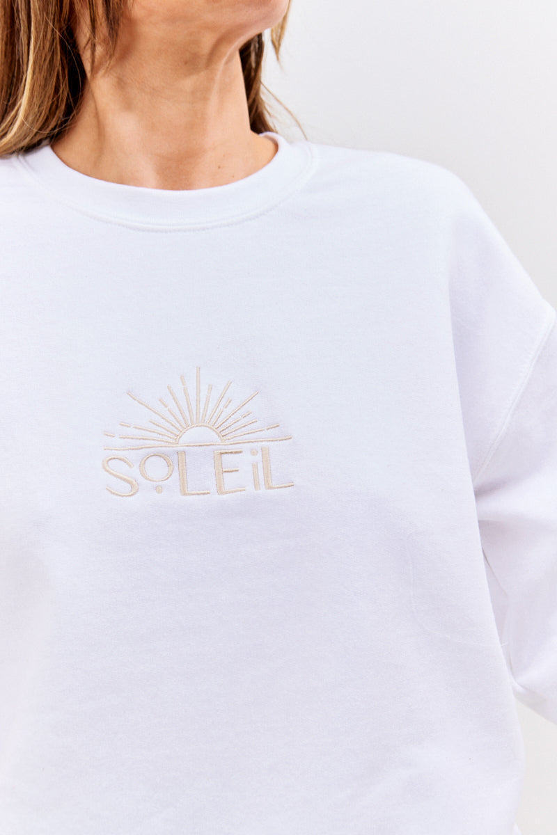 Soleil Graphic Crew Neck Jersey Sweatshirt