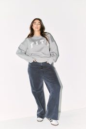 Fits Embroidered Crew Neck Sweatshirt
