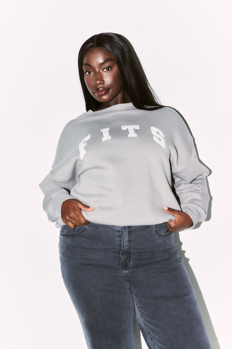 Fits Embroidered Crew Neck Sweatshirt