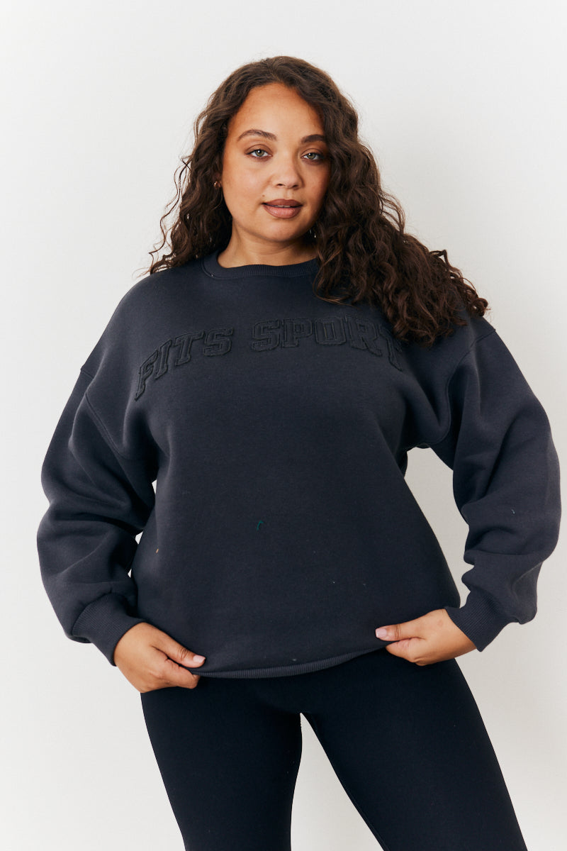 Distressed Fits Oversized Sweater