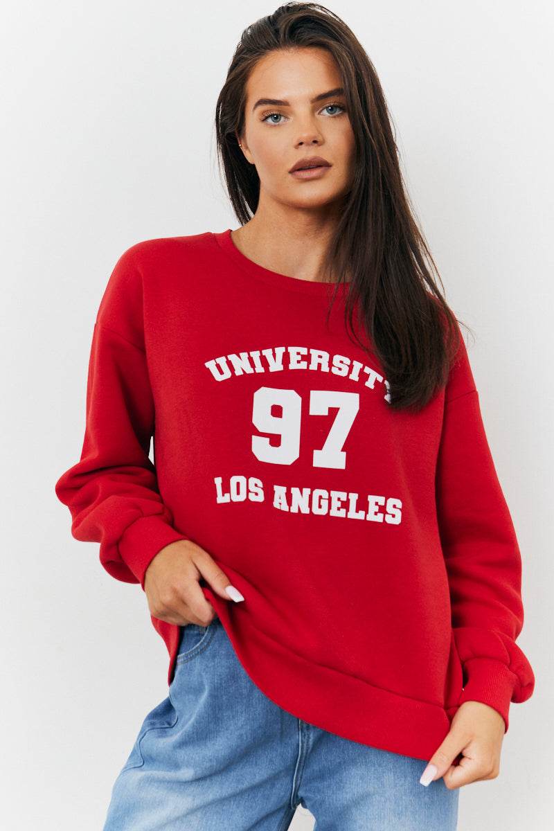 97 Printed Varsity Sweatshirt - InTheStyle