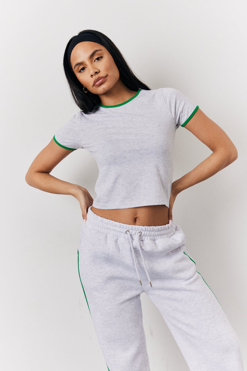 Grey Fits 90'S Crew Neck T Shirt