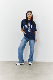 NYC Printed Graphic Varsity T-Shirt