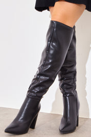 Pu Knee High Boots