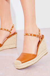 Closed Toe Studded Wedges