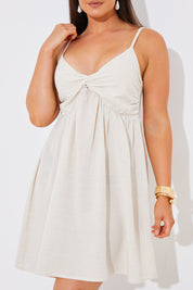 Strappy Twist Front Mini Dress