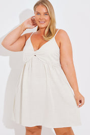 Strappy Twist Front Mini Dress