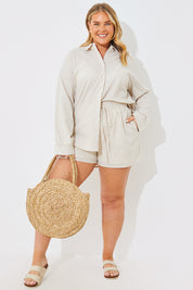 Striped Drawstring Waist Shorts