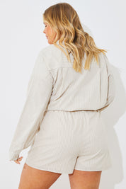 Striped Drawstring Waist Shorts