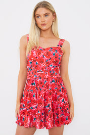 Floral Tiered Mini Dress