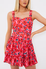 Floral Tiered Mini Dress