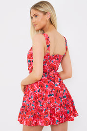 Floral Tiered Mini Dress