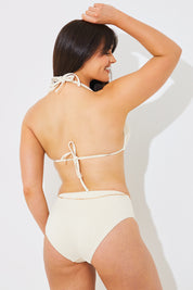 Rib Double Strap Triangle Bikini Top