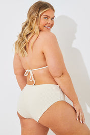 Rib Double Strap Triangle Bikini Top